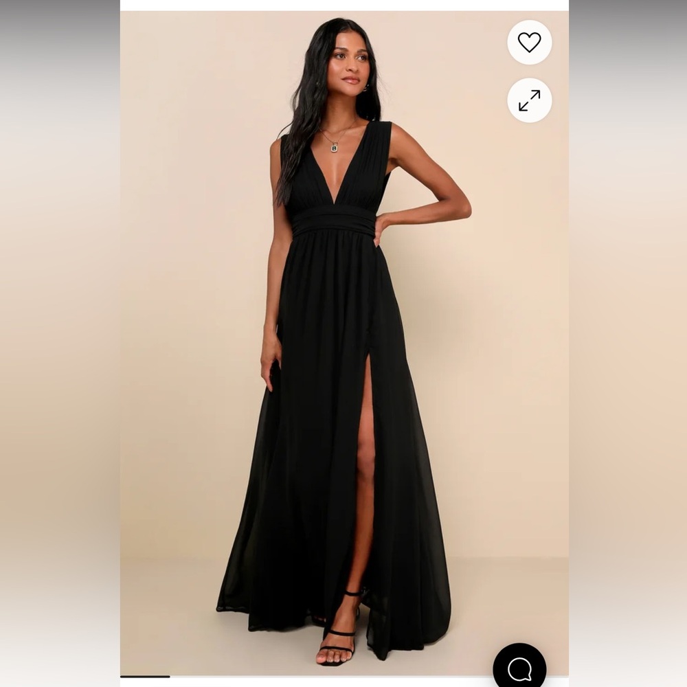 Lulus Heavenly Hues Black Maxi Dress